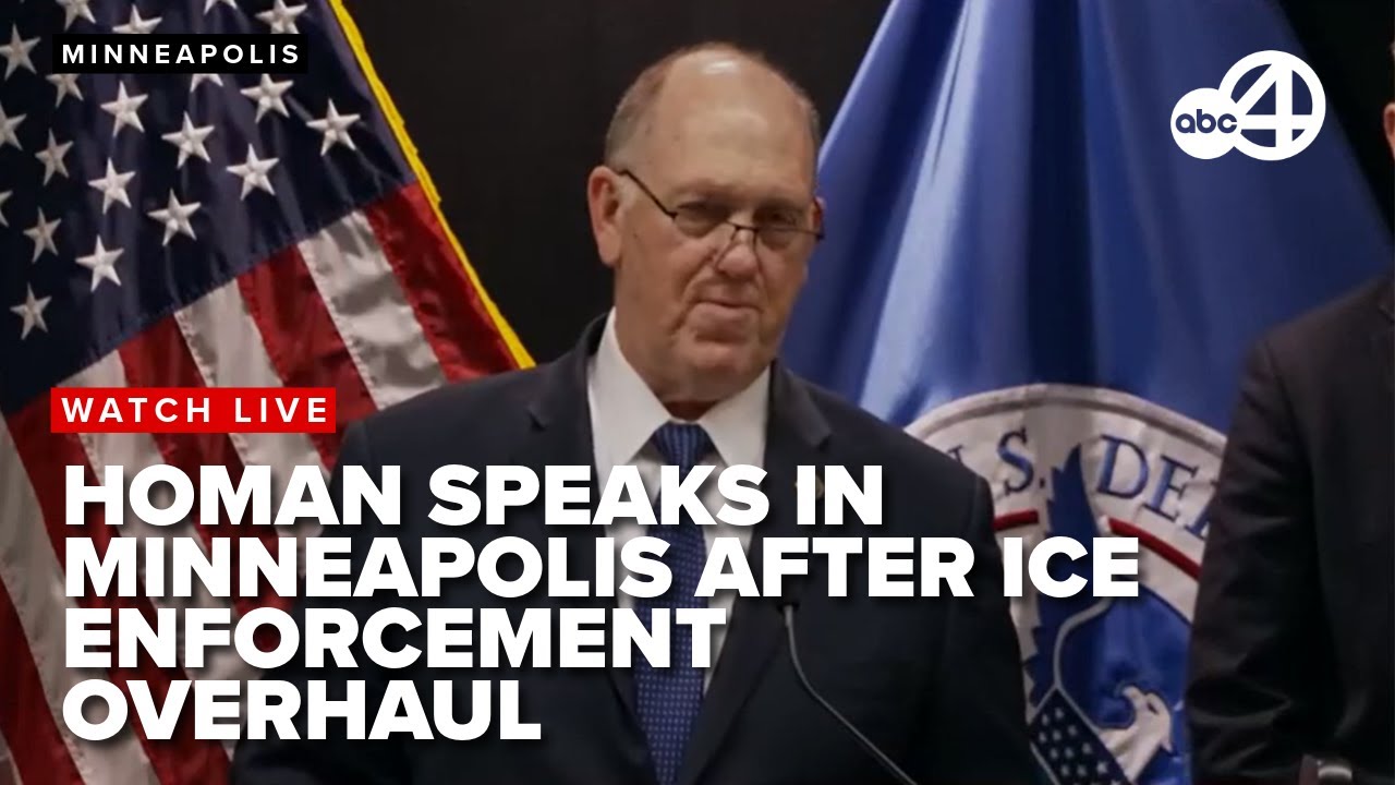LIVE: Homan speaks in Minneapolis after DHS shake-up and ICE enforcement overhaul