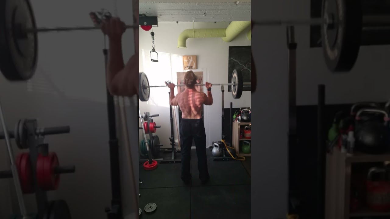 Hang clean + press 60 kg EMOM 12x3 reps