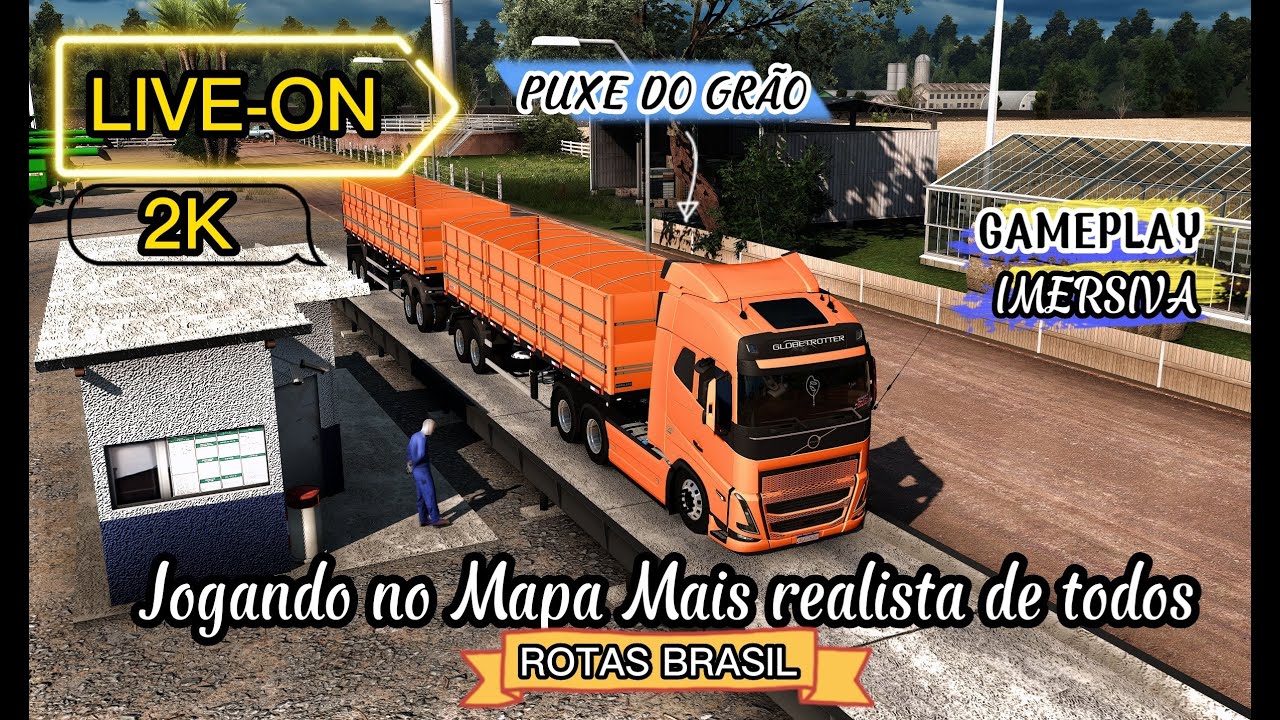 LIVE - JOGANDO NO MAPA MAIS REALISTA DE TODOS | Euro truck Simulator 2   #ETS2 #EUROTRUCK2