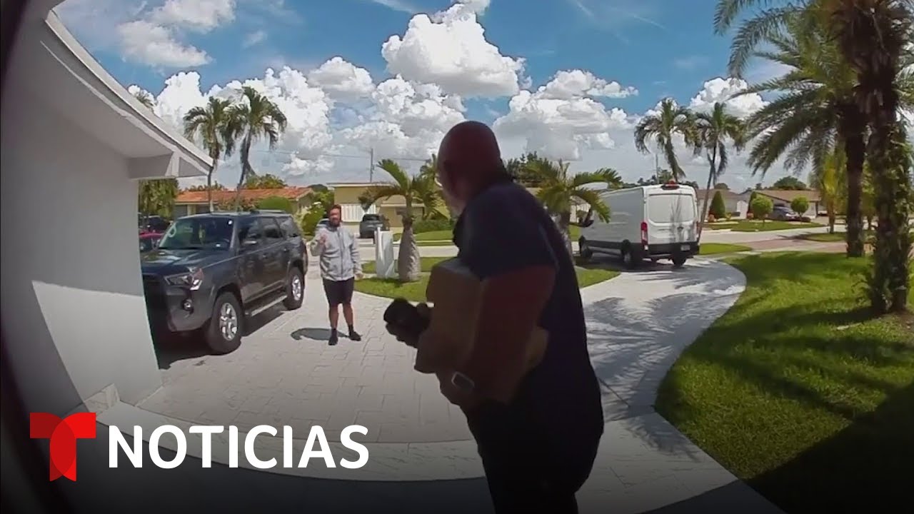 Repartidor de FedEx evita que ladrón robe paquete | Noticias Telemundo
