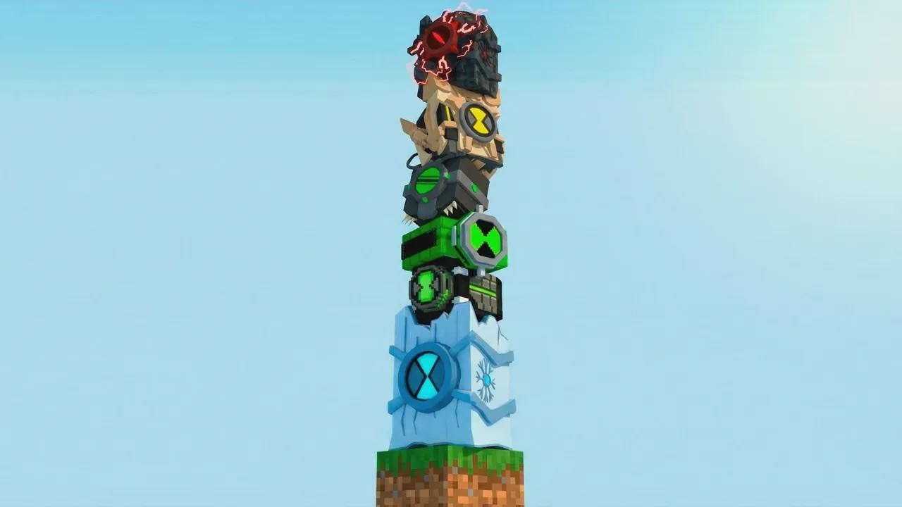 マイクラのBEN 10で禁断のオムニトリックスブロック発見！