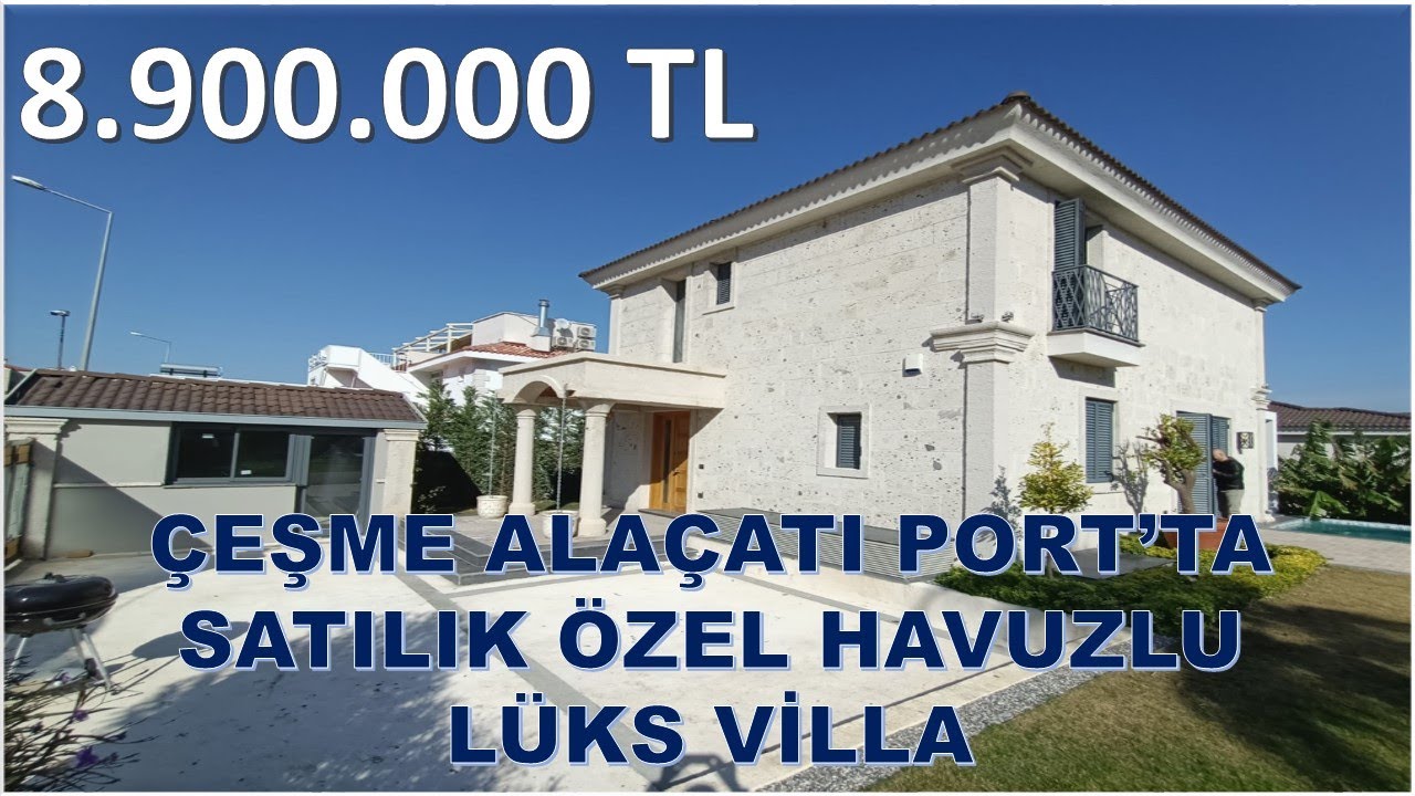 ÇEŞME ALAÇATI' PORTTA SATILIK ÖZEL HAVUZLU LÜKS VİLLA(İLAN PASİFE ALINMIŞTIR)