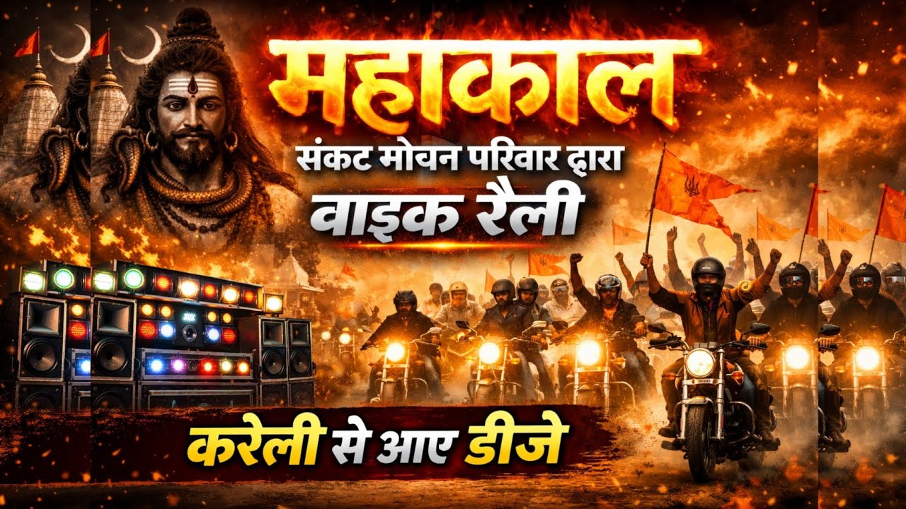 संकट मोचन परिवार द्वारा महाकाल जी की विशाल बाइक रैली निकाली गई देवरी शहर में #mahadev #mahakal 