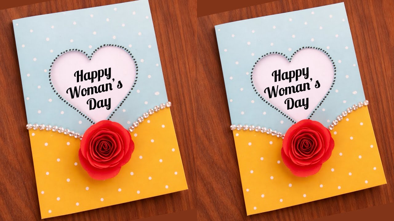 Woman’s Day Greeting Card Easy & Beautiful woman’s day card 