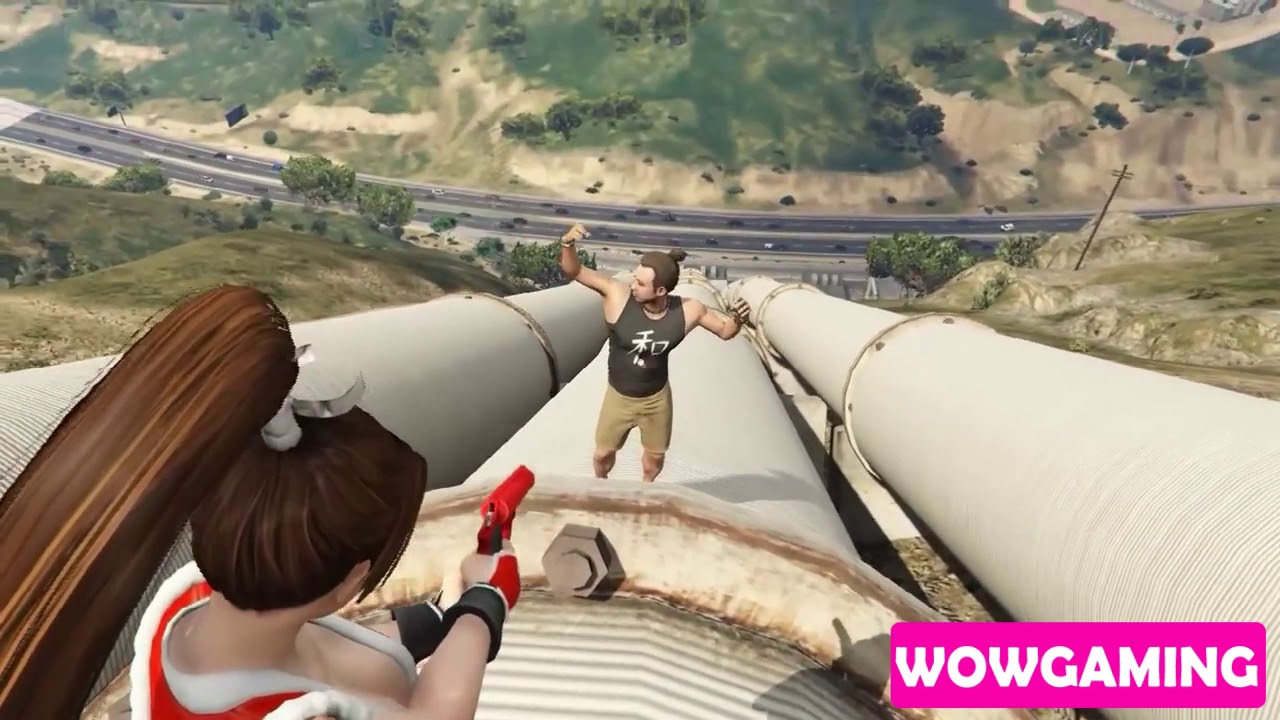 GTA 5 Funny Moments / RagDolls Batman and Mai Shiranui