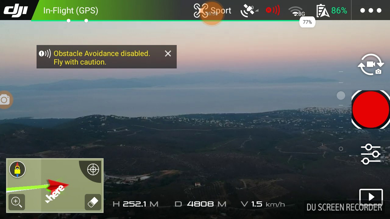 Dji Spark range test, 5000m with dual battery, and uavmods battery adaptor