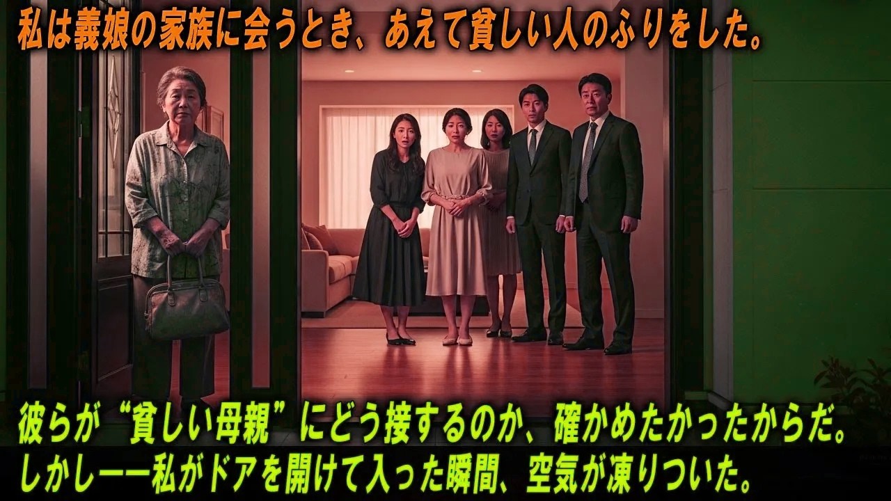 私は義娘の家族に会うとき、あえて貧しい人のふりをした。 彼らが“貧しい母親”にどう接するのか、確かめたかったからだ。 しかし――私がドアを開けて入った瞬間、空気が凍りついた感動実話 #AIストーリー