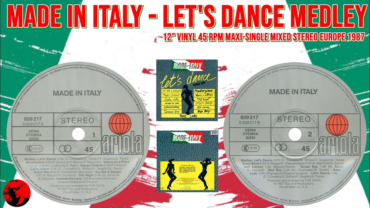 Made In Italy - Let's Dance Medley (12'' Vinyl Maxi Single Mixed Europa 1987)