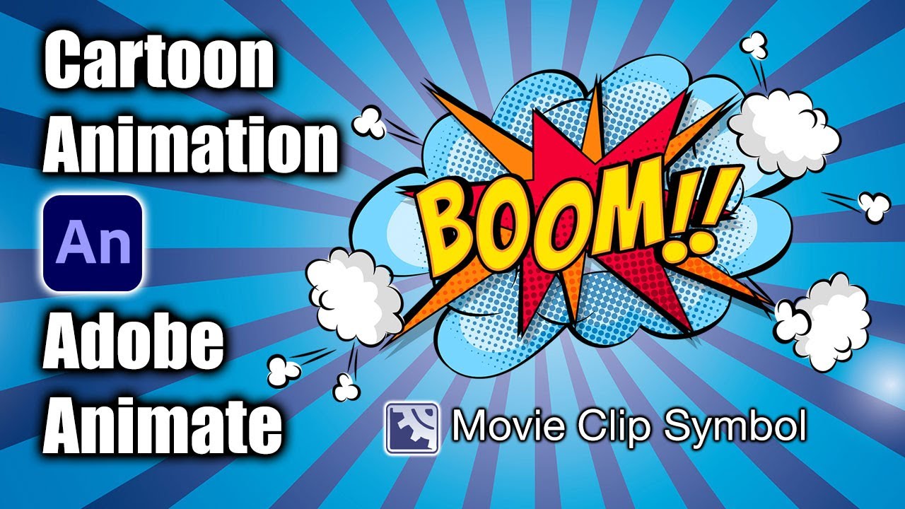 Cartoon Animation in Adobe Animate by using Movie Clip symbol