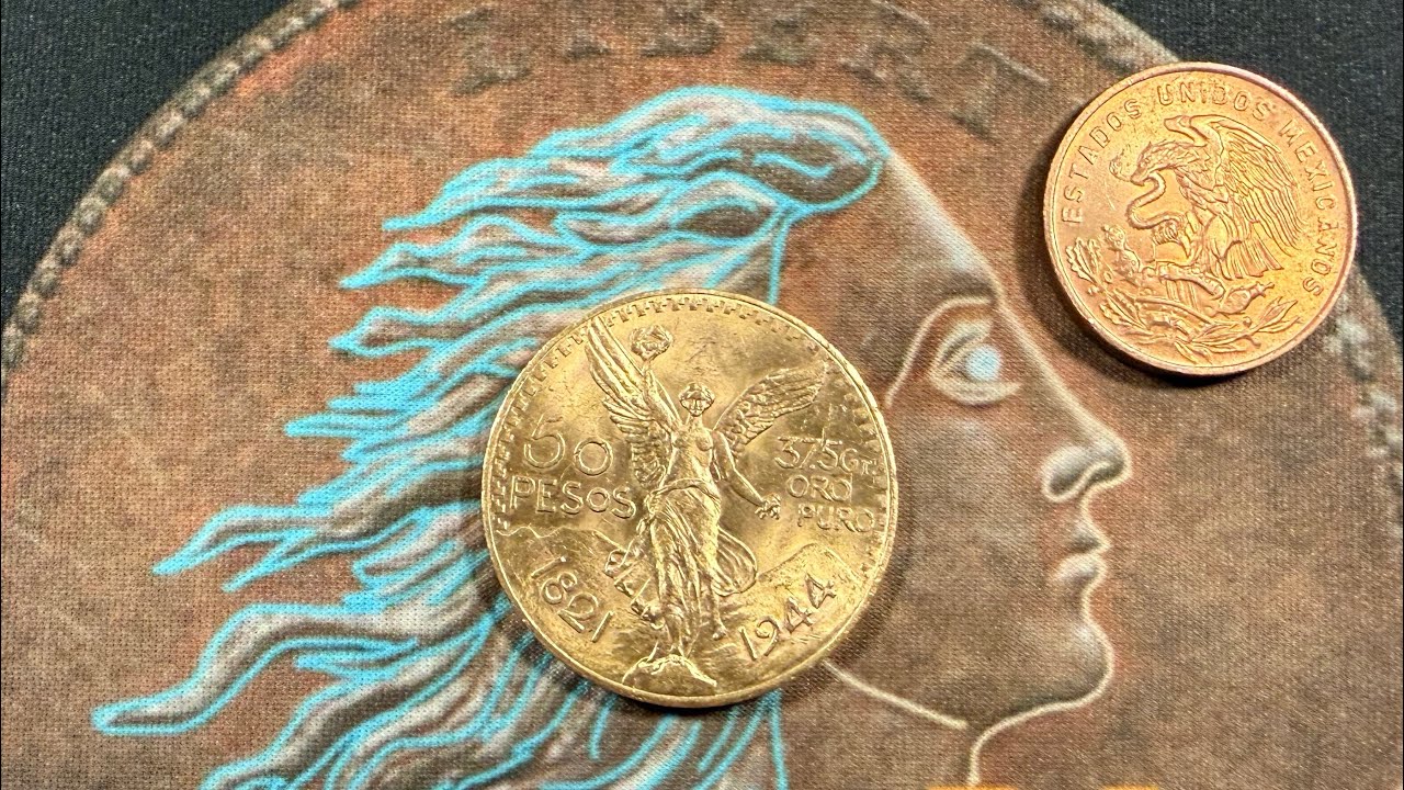 MASSIVE Mexican Gold! 1944 50 Pesos! 37.5 grams, 1.2+ Troy Ounces. #gold #goldstacking 