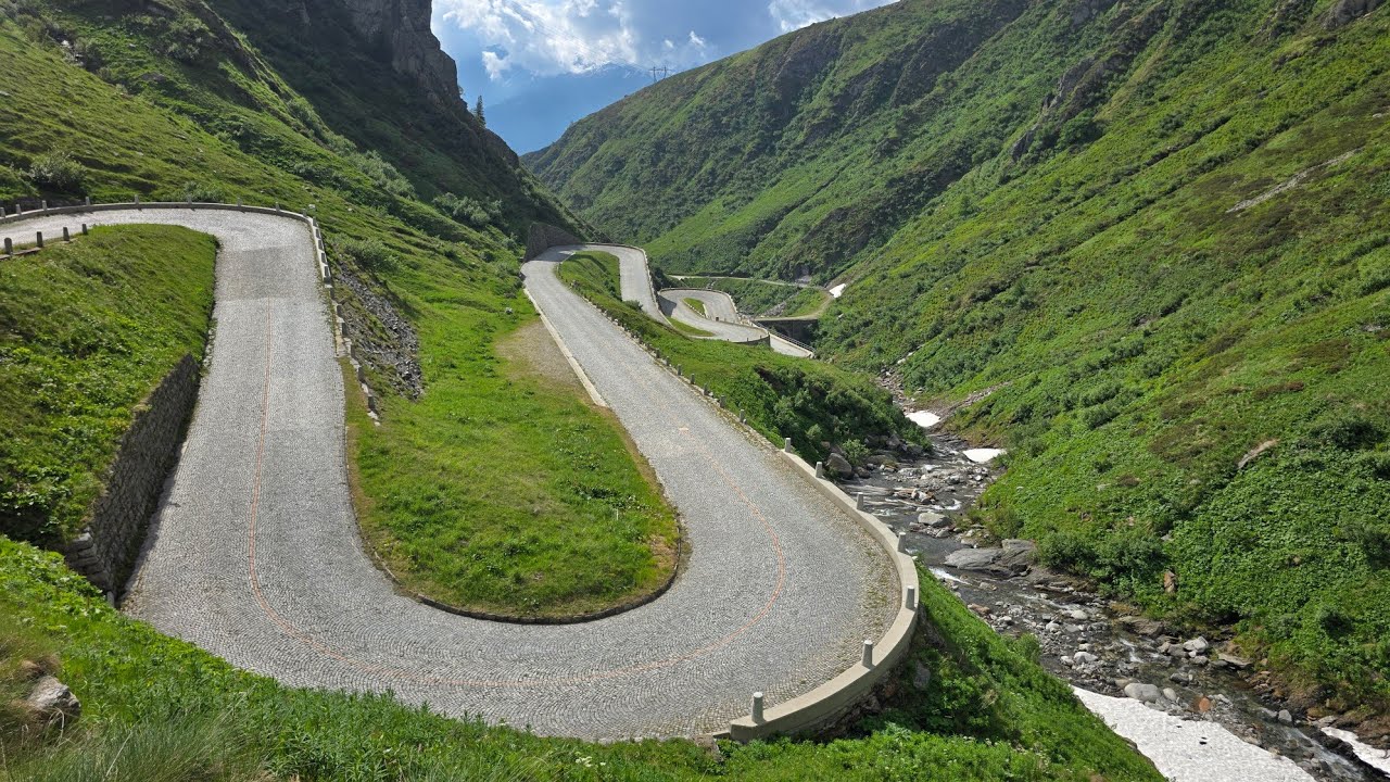 Scenic Drive Swiss Alps 4K : Gotthard Pass &mdash; Tremola & Strada Vecchia | Airolo to Andermatt