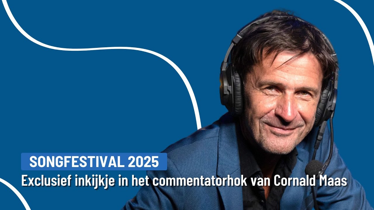 Exclusief inkijkje in het commentatorhok van Cornald Maas - Songfestival 2025 (Televizier.nl)