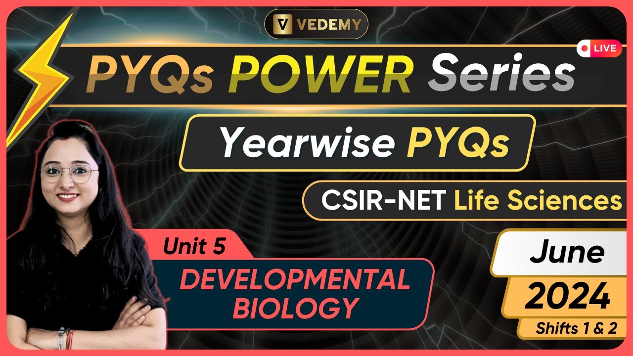 PYQ Power Series | Developmental Biology | Year-wise PYQs | June 2024 | Shift 1&2 | Jyoti Kumari |