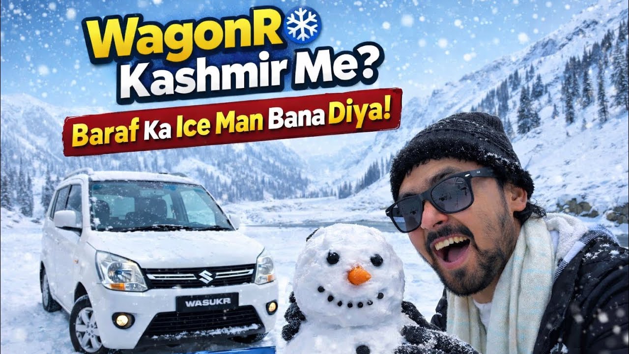 Delhi to Sonamarg ❄️ WagonR Trip | Baraf Me Ice Man Bana Diya 😍 Kashmir Vlog