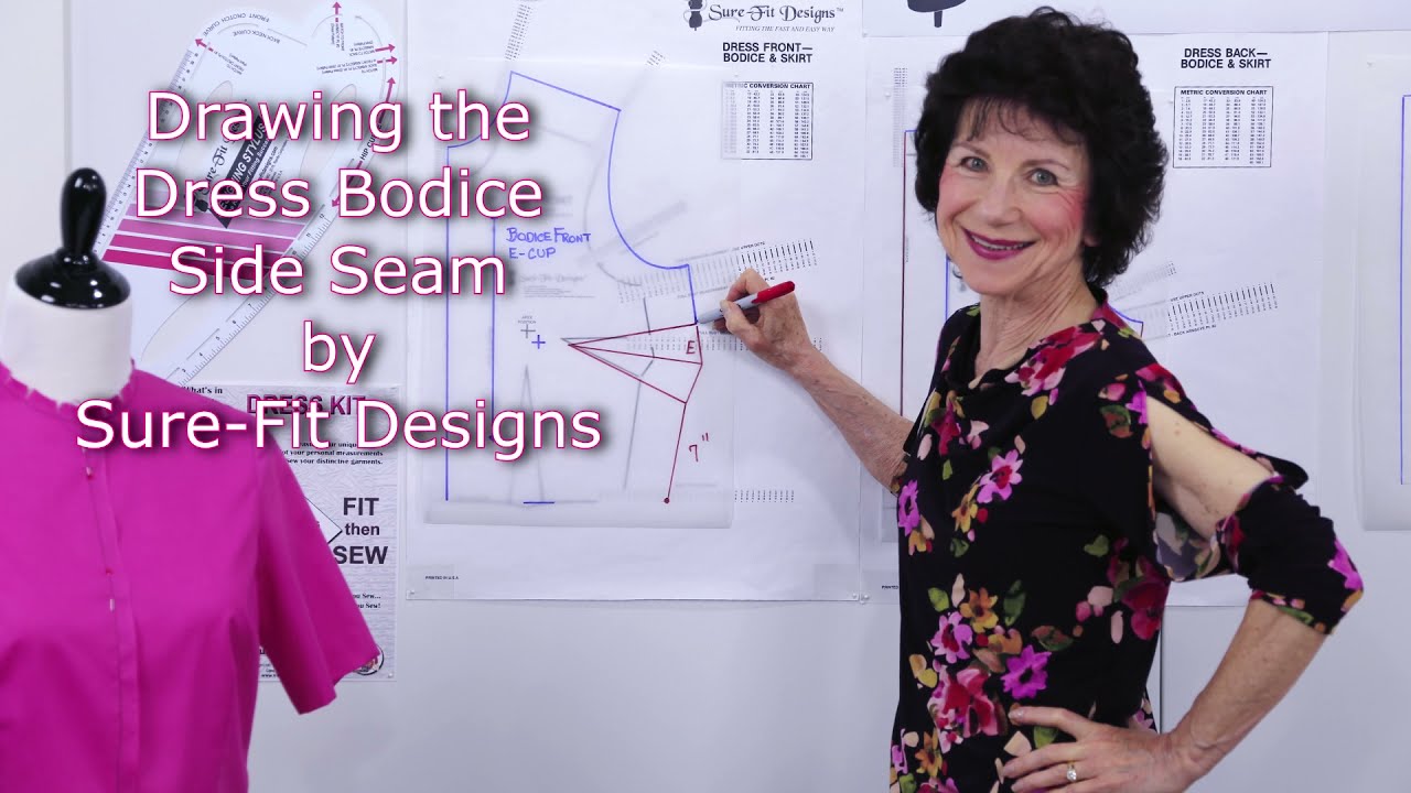 Drawing the Bodice Side Seam Explanation by Sure-Fit Designs™