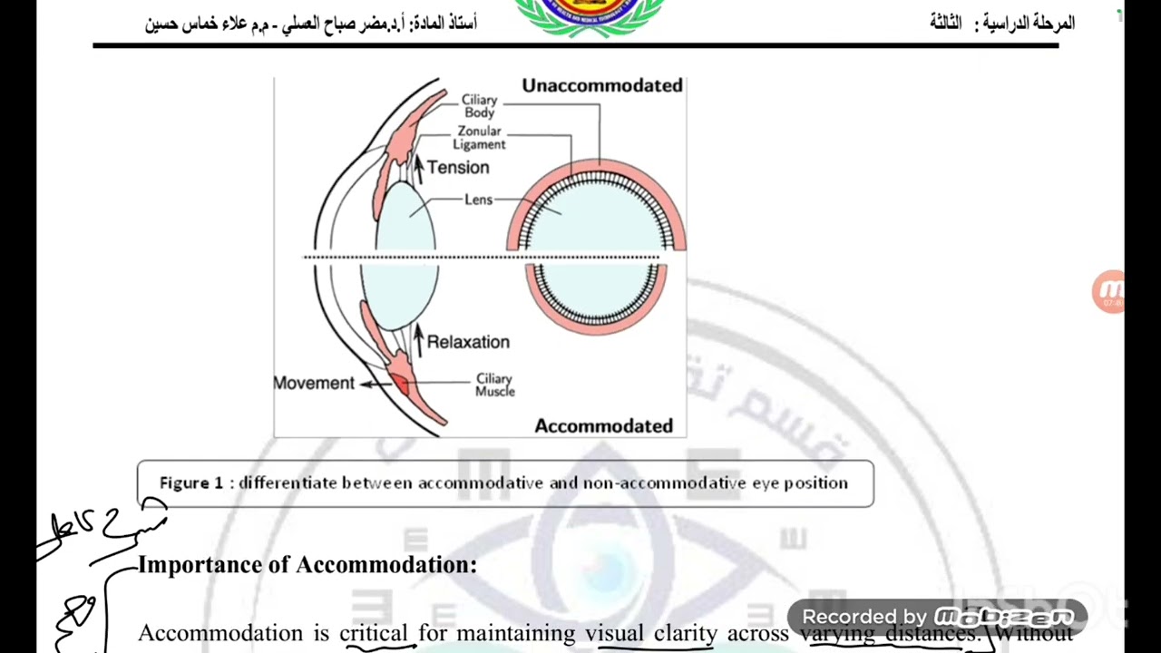 Errors of Refraction Lec. 6 - (Definition of Accommodation).