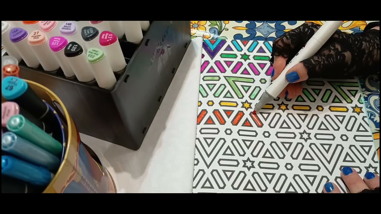 ASMR color relax/ geometriche figure/ color with me💙