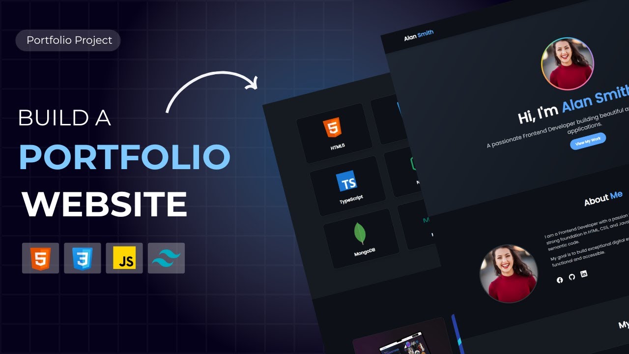 Build a Responsive Portfolio Website Using HTML, CSS & JavaScript | Step-by-Step