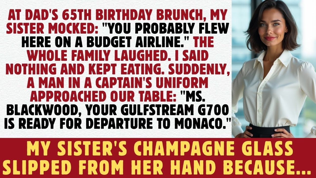 AT DAD'S BIRTHDAY BRUNCH, MY SISTER MOCKED ME—UNTIL MY PRIVATE JET PILOT WALKED IN