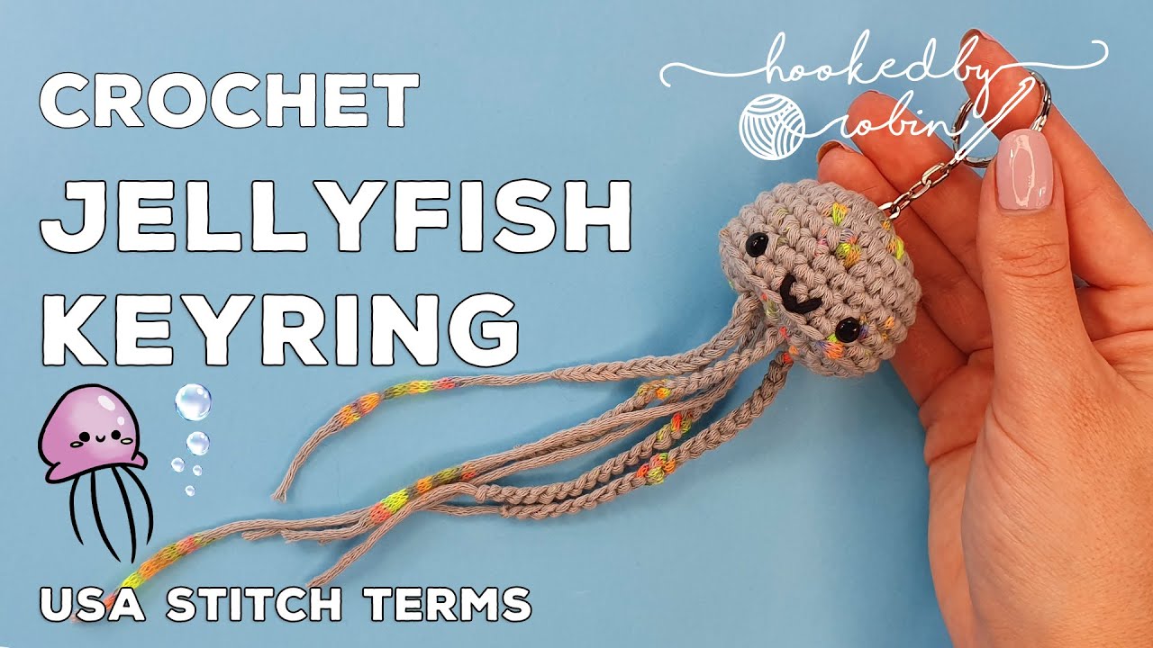 Crochet Amigurumi Jellyfish Keychain (SUPER FAST)