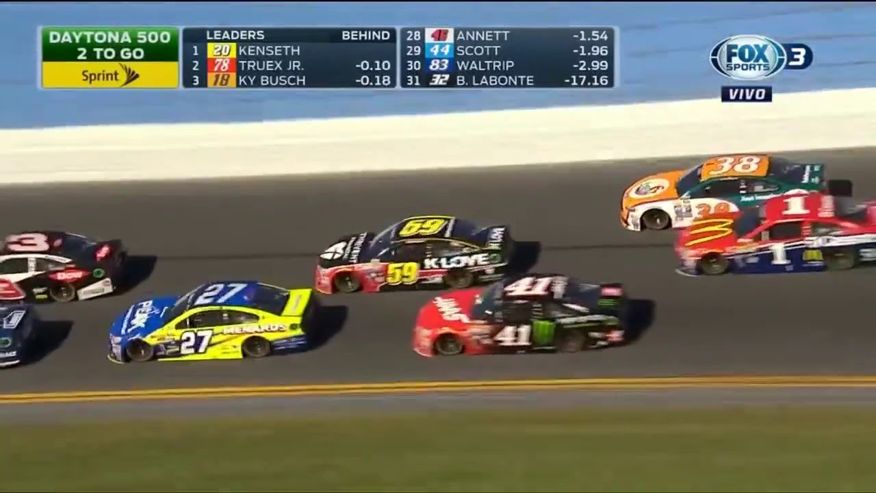 Final de Daytona 500 2016 con la narración de Tony Rivera - NASCAR Sprint Cup Series (Spanish)