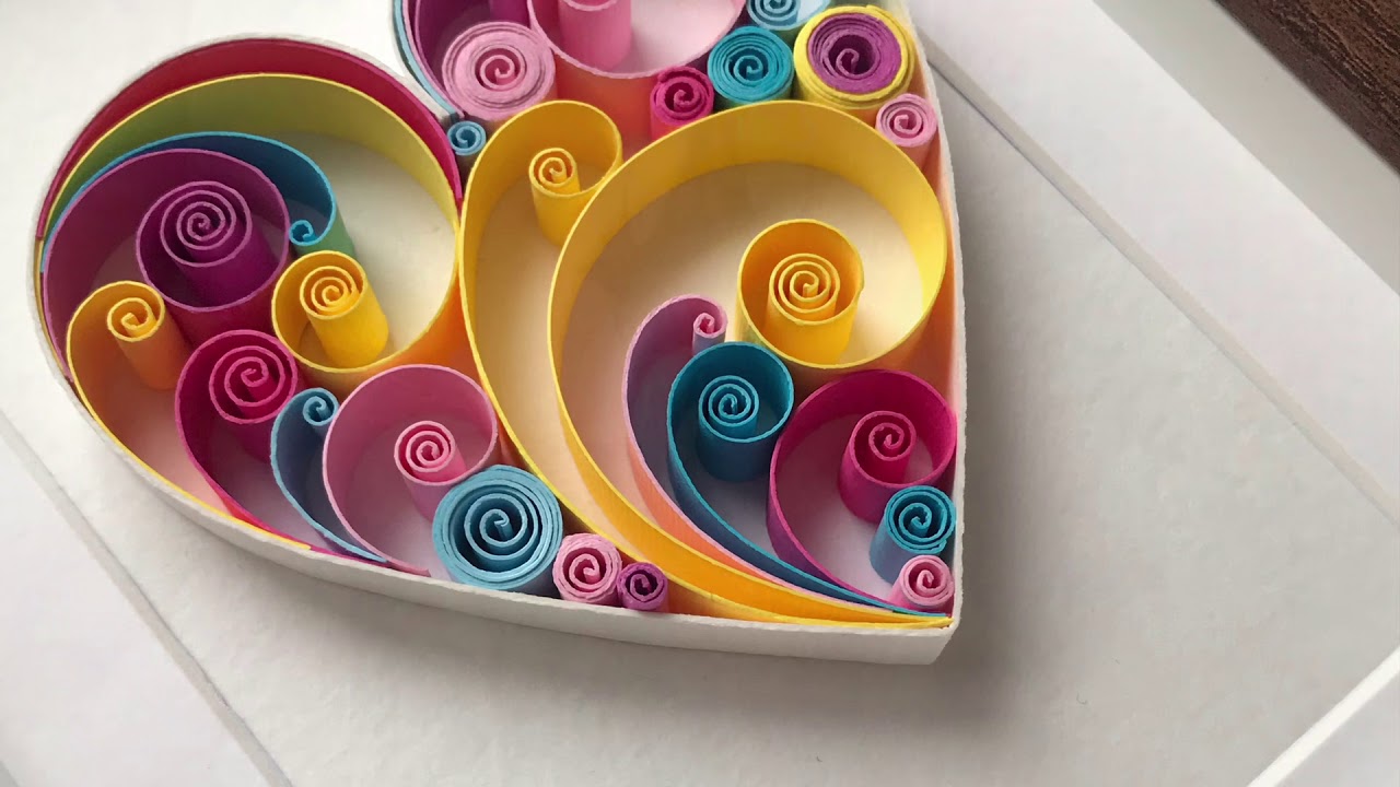 QllArt | Quilling Saint Valentine&rsquo;s Day heart gift | Квиллинг валентинка