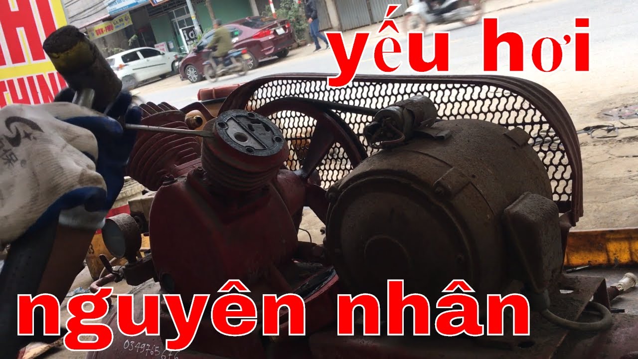 sửa máy nén khí | bệnh yếu hơi lên chậm | điện máy cao hiếu