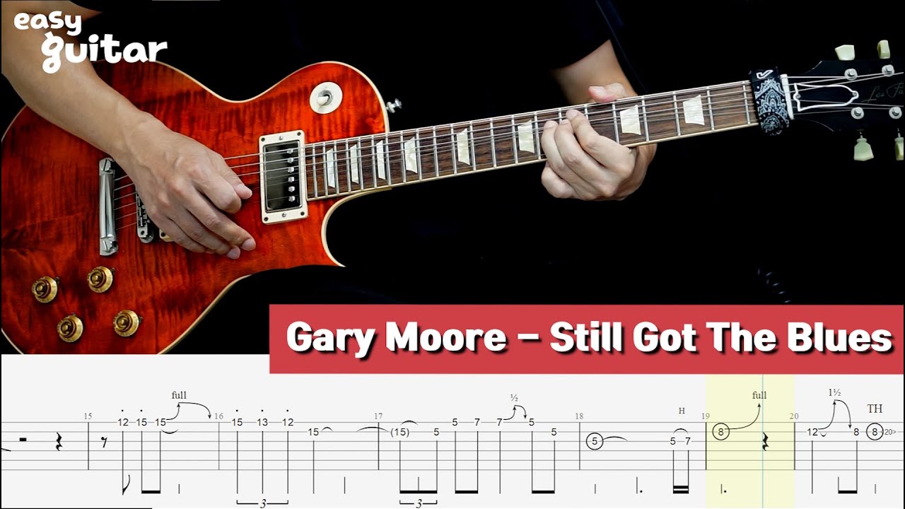 Gary Moore - Still Got The Blues Guitar Lesson With Tab (Slow Tempo)