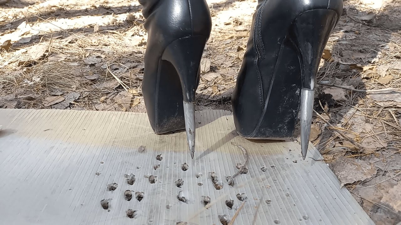 I CRUSH polypropylene with sharp METAL HEELS...  asmr