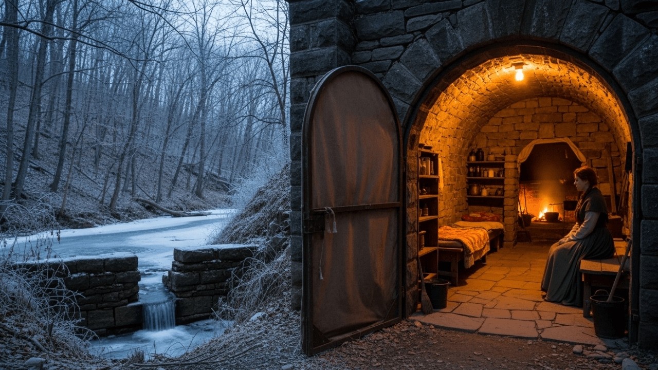 They Mocked the Widow Who Lived Inside a Stone Mill Race — Until Her Walls Held All Winter