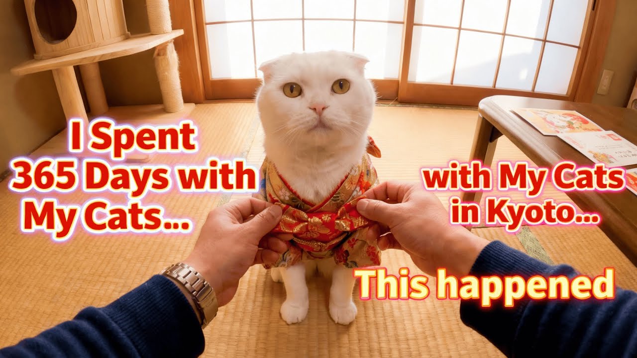 I Spent 365 Days with My Cats in Kyoto... This happened. (Heartwarming)