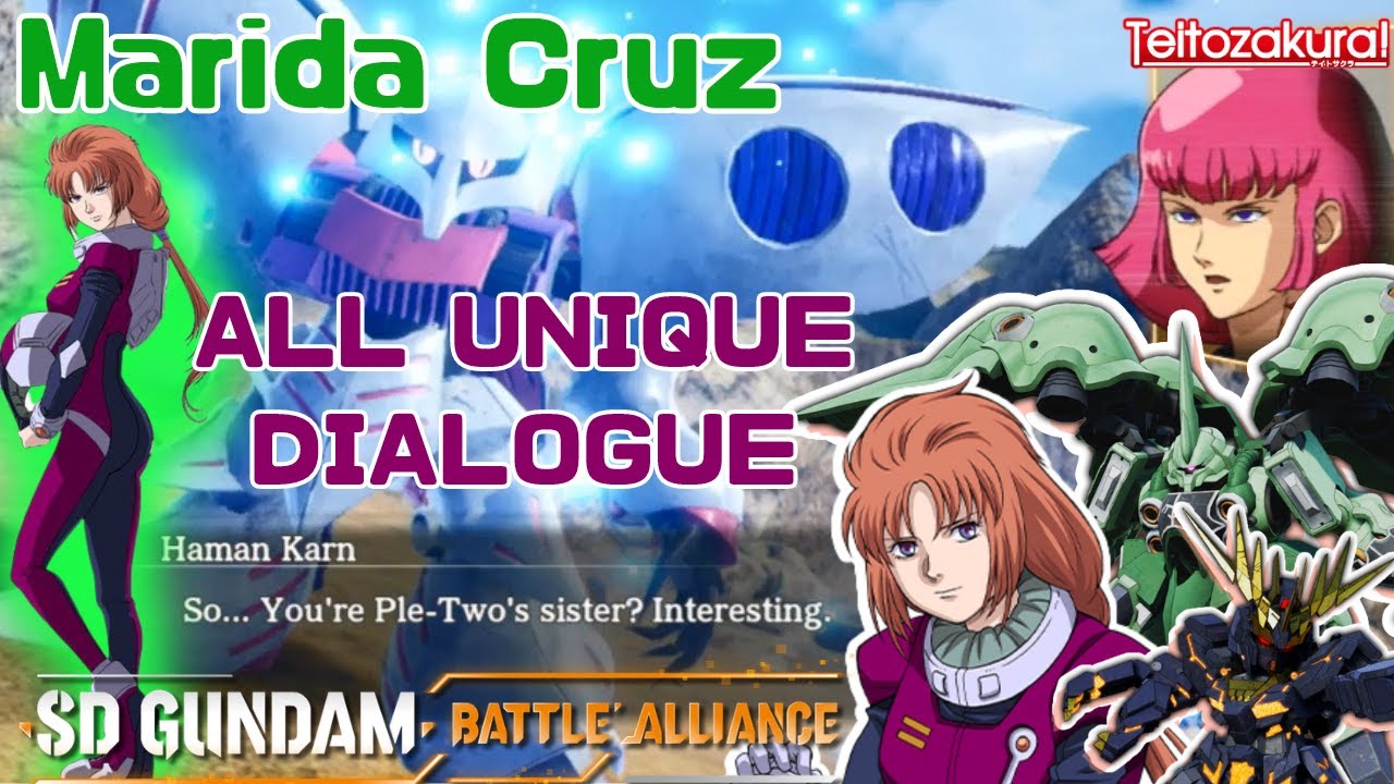 【バトアラ】SD GUNDAM BATTLE ALLIANCE - Marida Cruz All Unique Partner Dialogues