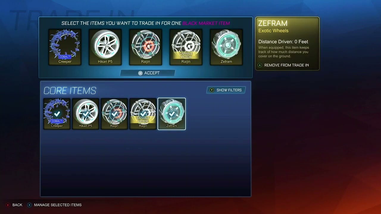Insane black market trade up