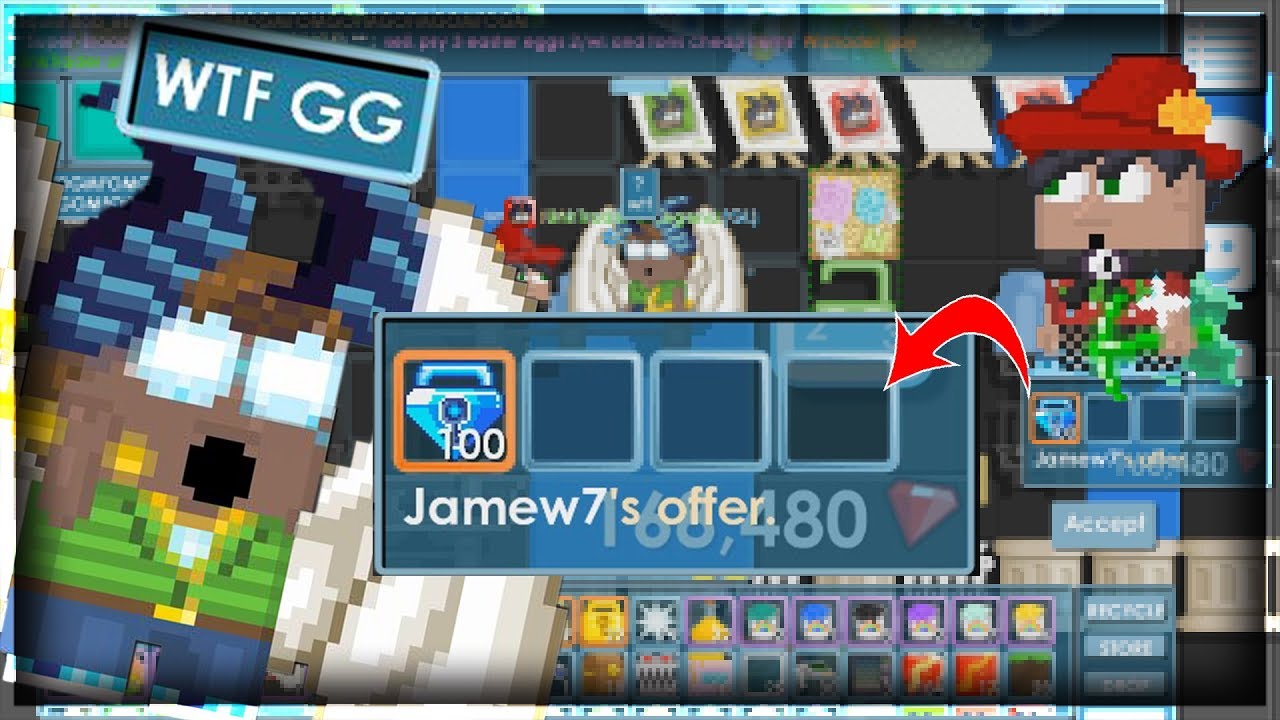 LinkTrader VS Jamew7 (He Showed 100BGL)(WTF?)│Growtopia(그로우토피아)