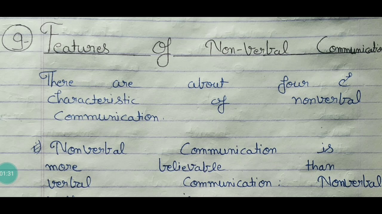 Characteristics of Nonverbal Communication || Features of nonverbal communication.
