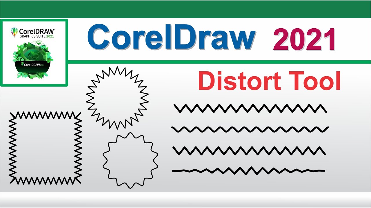 Distort tool Zigzag shape in tutorial CorelDraw 2021 by, Amjad Graphics Designer