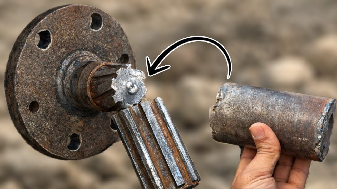 Mind-Blowing Repair! Watch a Destroyed Grader Shaft Become Brand New Again
