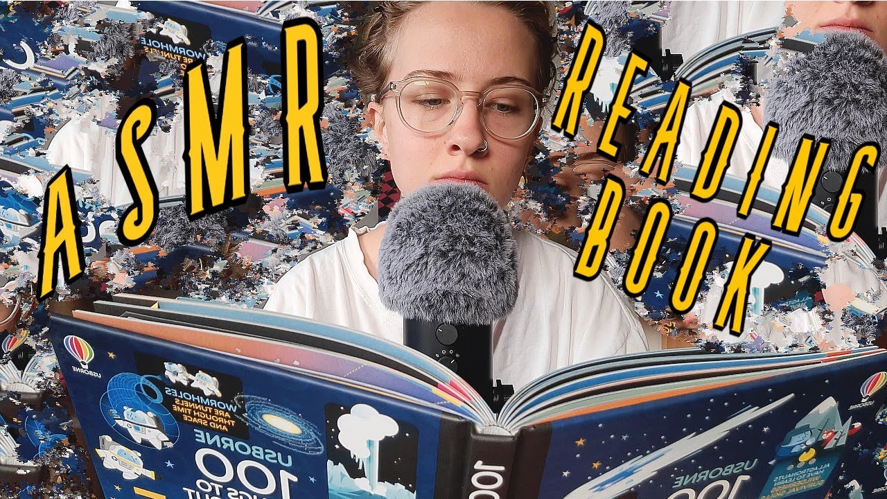 🥱ASMR😴 READING A BOOK ABOUT 🪐SPACE💫 AND GENTLY SCRATCHING THE MIC 📕