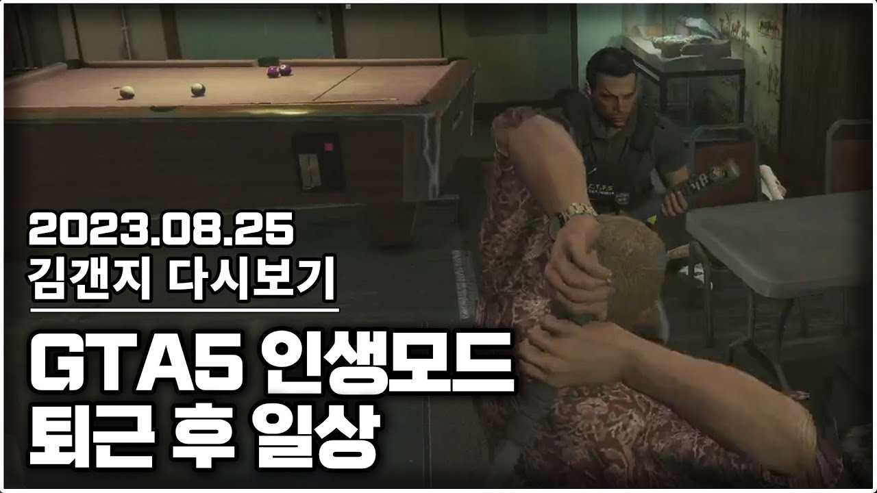 23년 08월 25일 l GTA5 인생모드 퇴근 후 일상 VLOG (북부경찰 보안국)