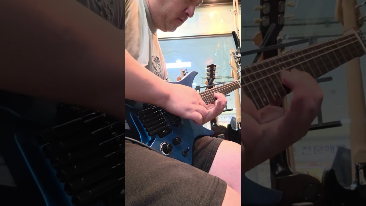 헥스 N500 메탈릭 일렉트릭 블루 헤드리스 기타 HEX METALLIC ELECTRIC BLUE HEADLESS GUITAR