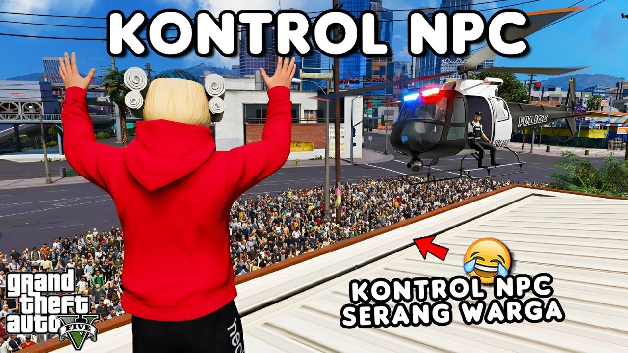 KONTROL NPC SERANG SEMUA WARGA - GTA 5 ROLEPLAY