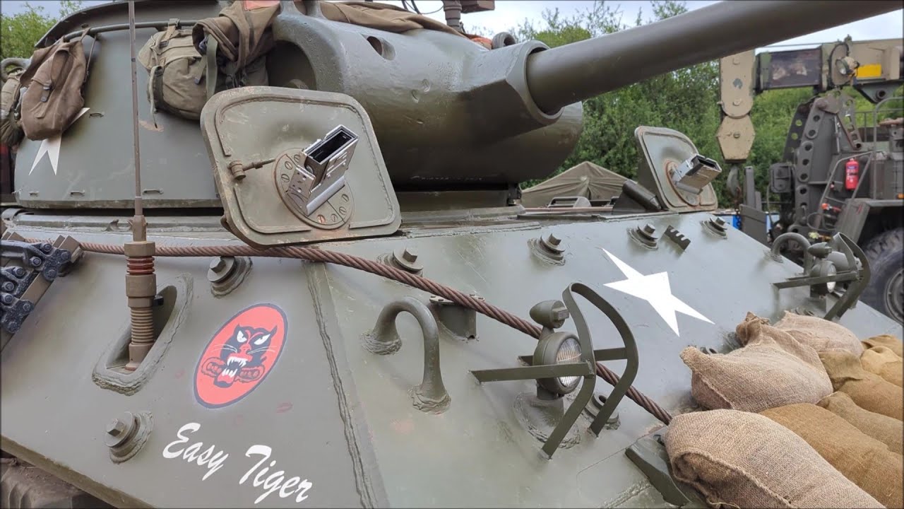 M36 Jackson Tank Destroyer 'Easy Tiger',  close up at the Capel Military Show 2024