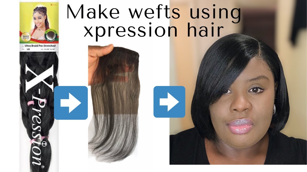 low cost hairstyle (DIY Wefts Using Xpression Hair)