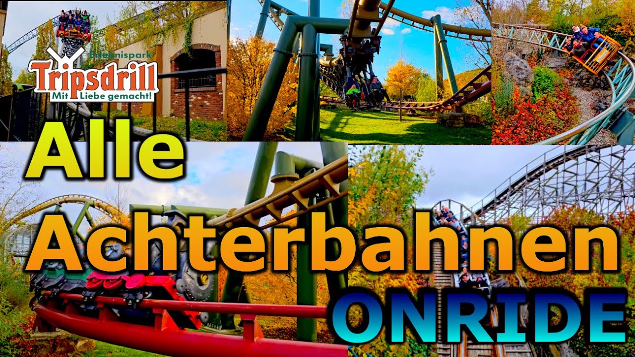 Onride: Alle Achterbahnen in Tripsdrill l POV l 4K