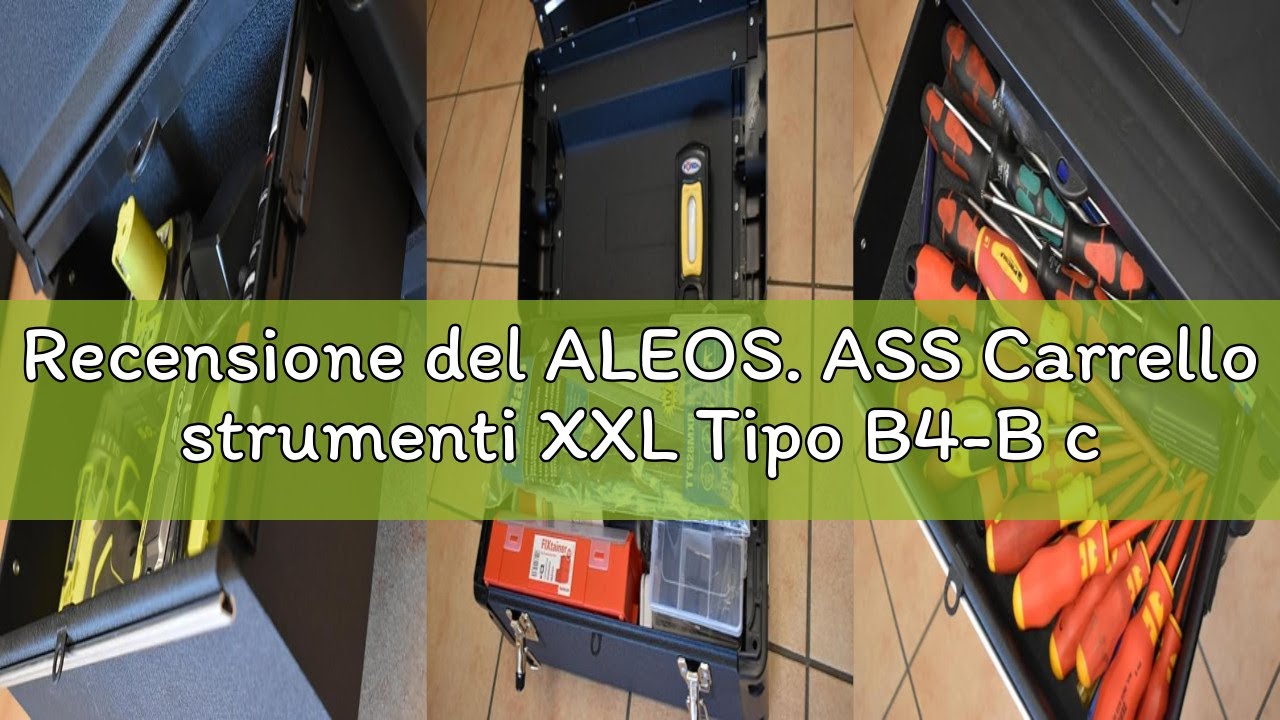 Recensione del ALEOS. ASS Carrello strumenti XXL Tipo B4-B con il fermo cassetto e serratura