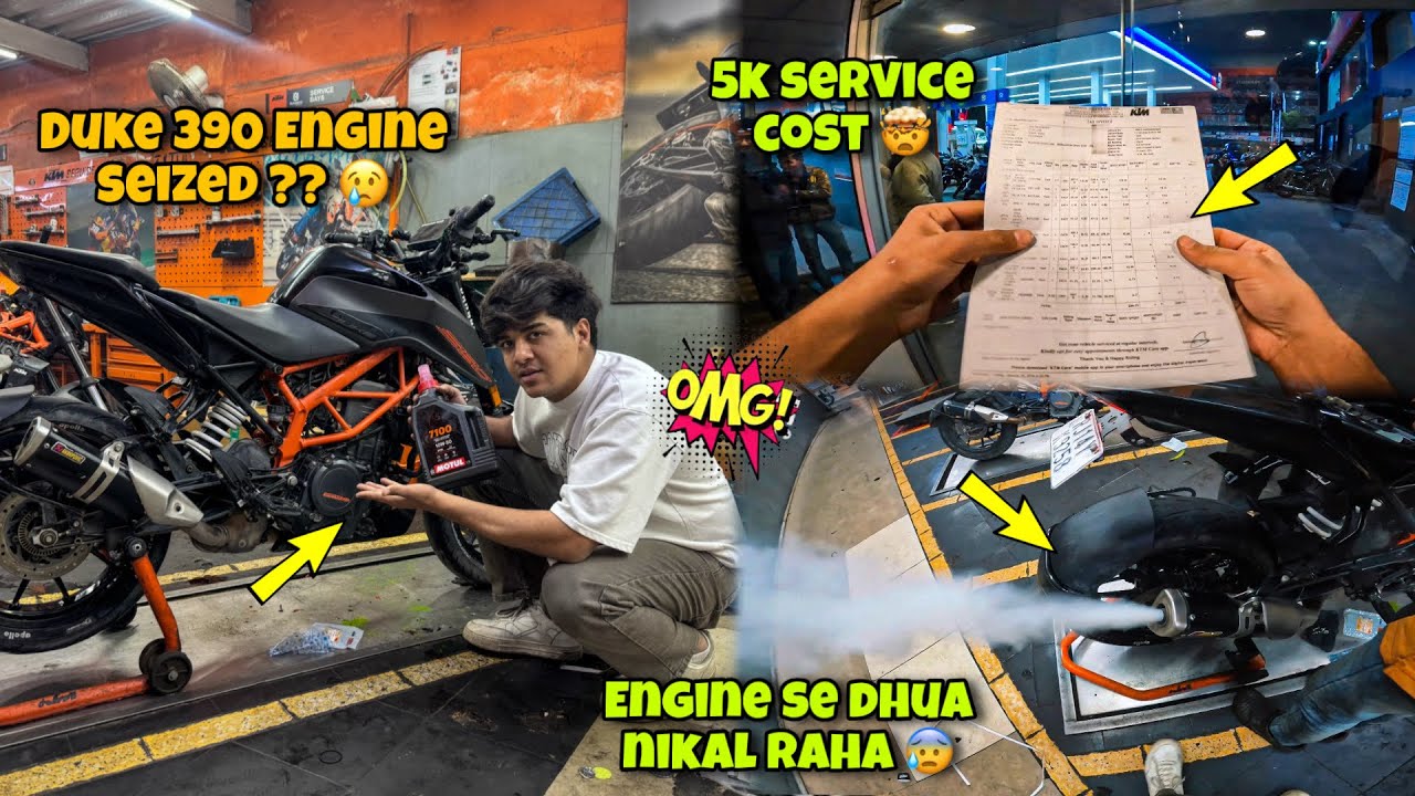 Duke 390 Service Cost 🤯| Engine Se Dhuaa 😰
