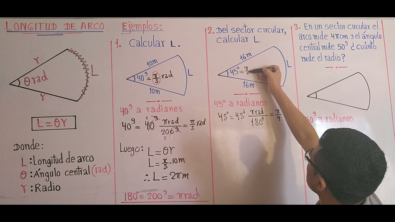 Trigonometría: Longitud de arco.