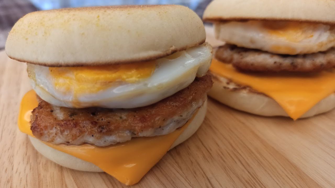 How to make Sausage and Egg McMuffin from Scratch | Breakfast McMuffin Recipe | DIY