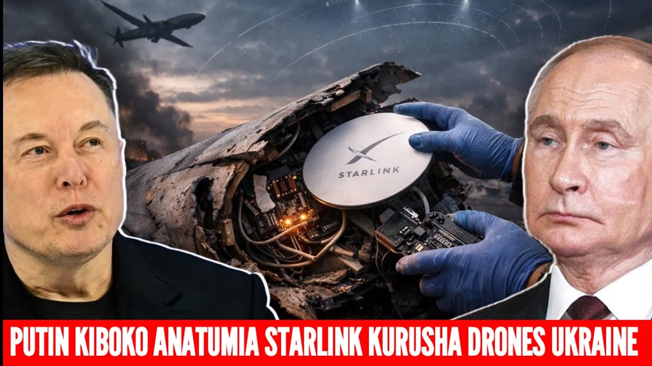 PUTIN KIBOKO AME-HACK STARLINK ANAITUMIA KURUSHIA DRONES KUIPIGA UKRAINE 