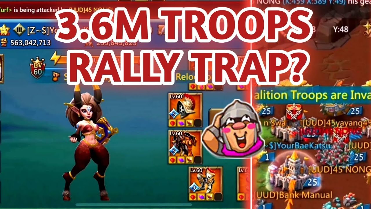 You Can Rally Trap with 3M Troops? Well if you Have Mythic Champ! Lords Mobile.